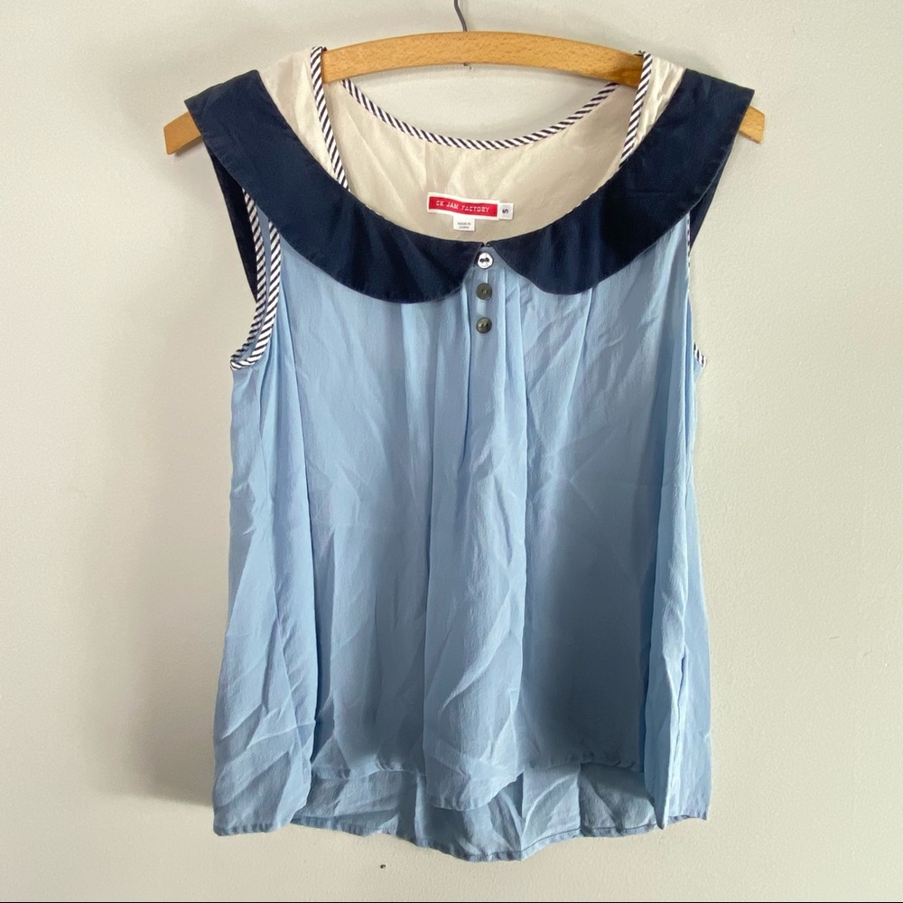 Eley Kishimoto EK JAM FACTORY Anthropologie Silk Top
